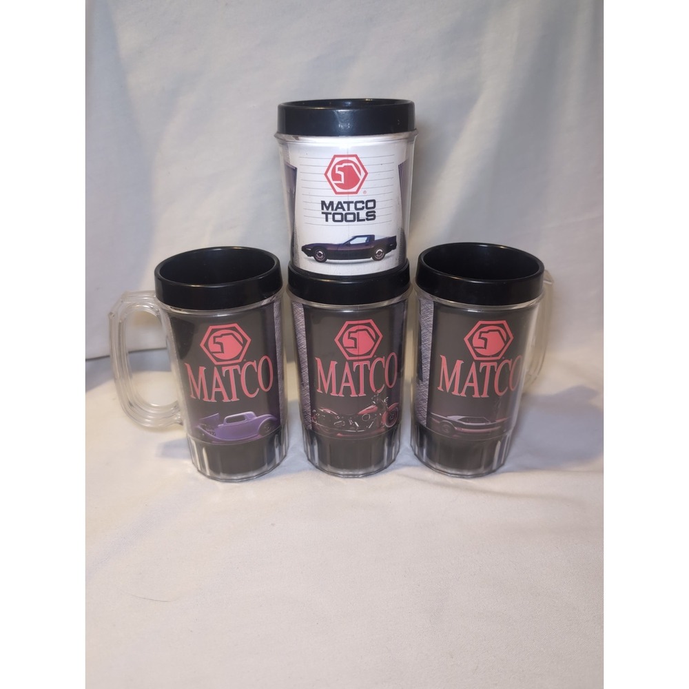 4x Vintage Matco Tools Cups Mugs Pinup Girls